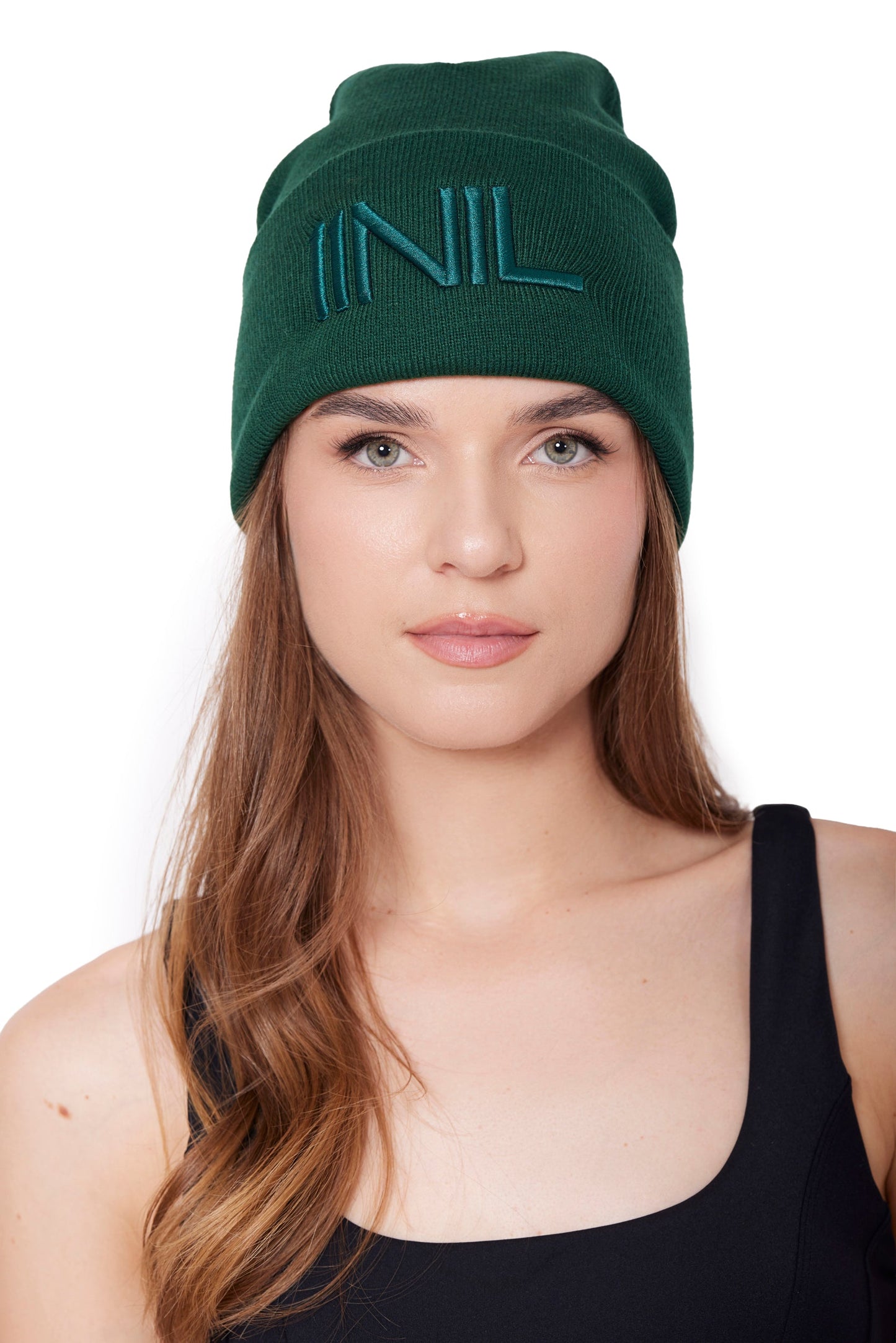 MATCH POINT FOLD OVER BEANIE - EMERALD