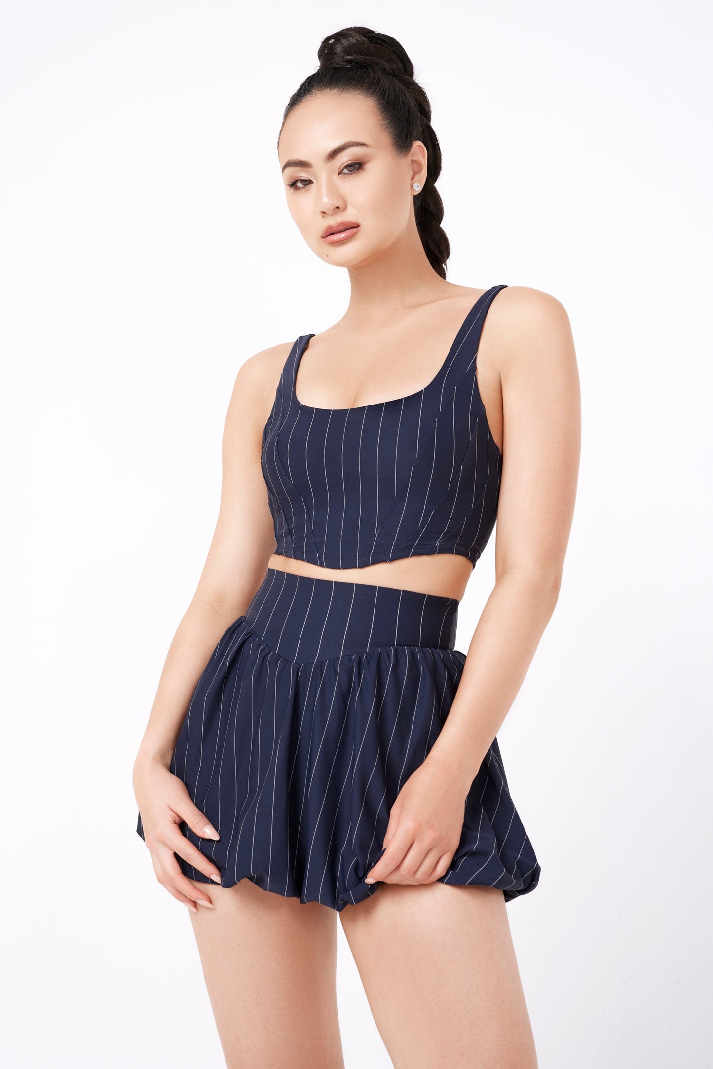 PARIS BUBBLE SKIRT - NAVY STRIPE