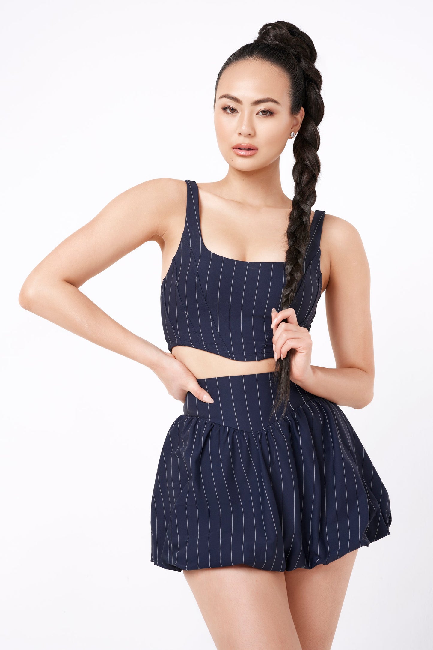 PARIS BUBBLE SKIRT - NAVY STRIPE