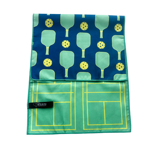 Pickleball Paddle Double-Sided Microfiber Athletic Towel born to rally