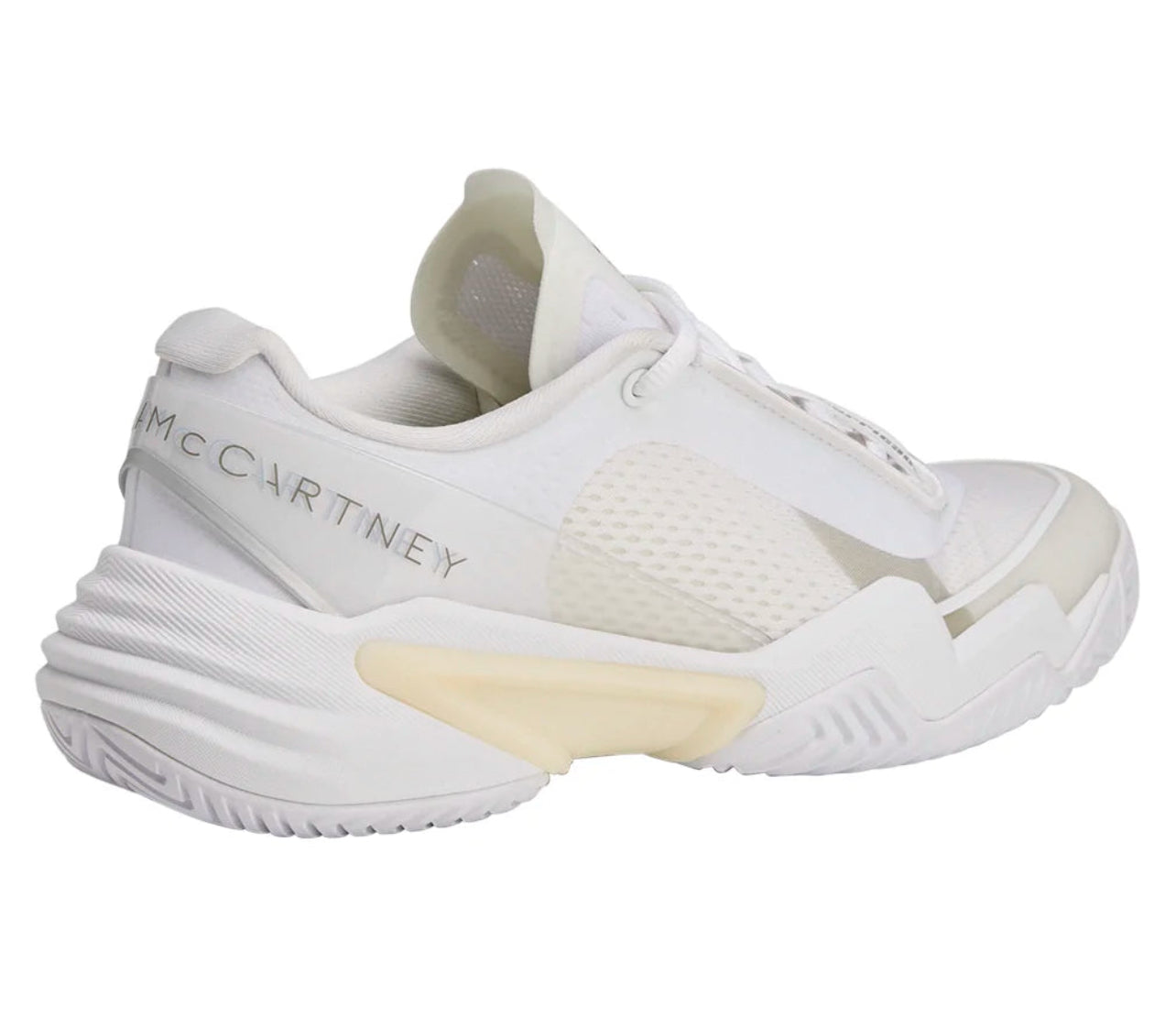 Women`s Stella McCartney Adidas Barricade Tennis Shoes Footwear White and Almond Milk