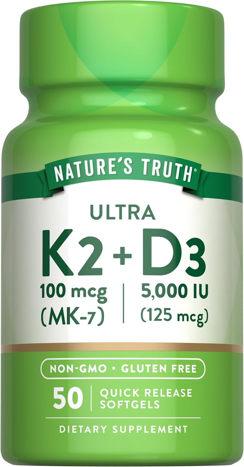 Nature's Truth Ulta  K2 D3  50 Quick Release Soft-gels