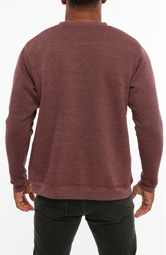 SWEATSHIRT-MAROON-ULTRA SOFT: L