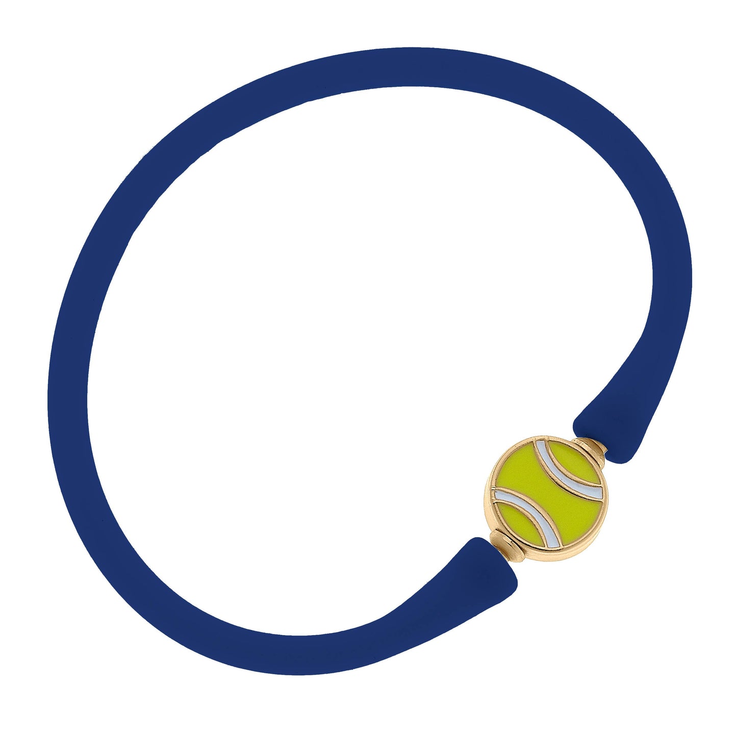 Canvas Enamel Tennis Ball Silicone Bali Bracele