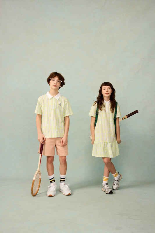 The Sunday Collective Play Polo in Patch Plaid