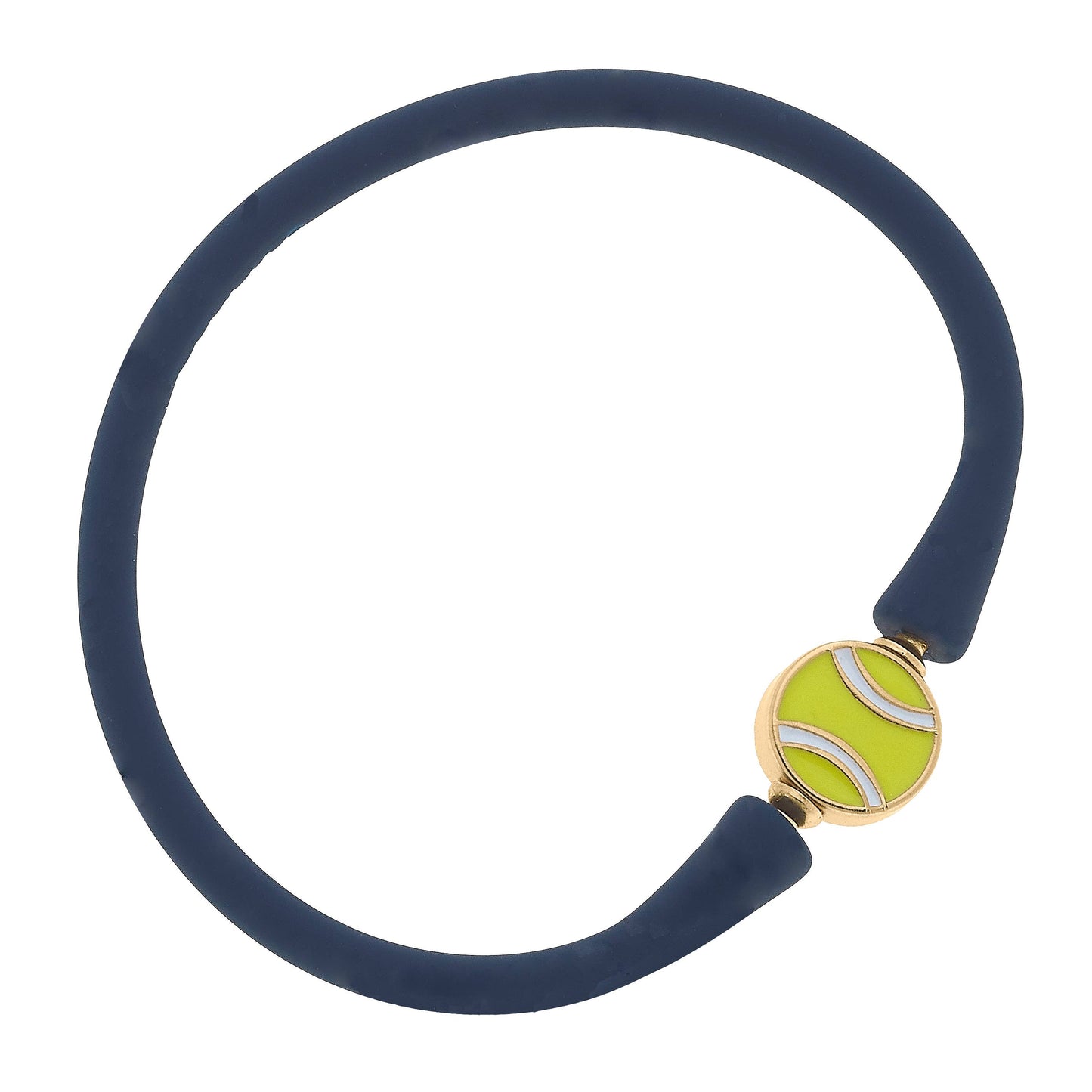 Canvas Enamel Tennis Ball Silicone Bali Bracele