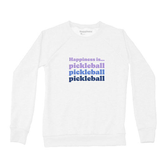 Women's Pickleball Triple Sweatshirts - 3 Colors: White / Small