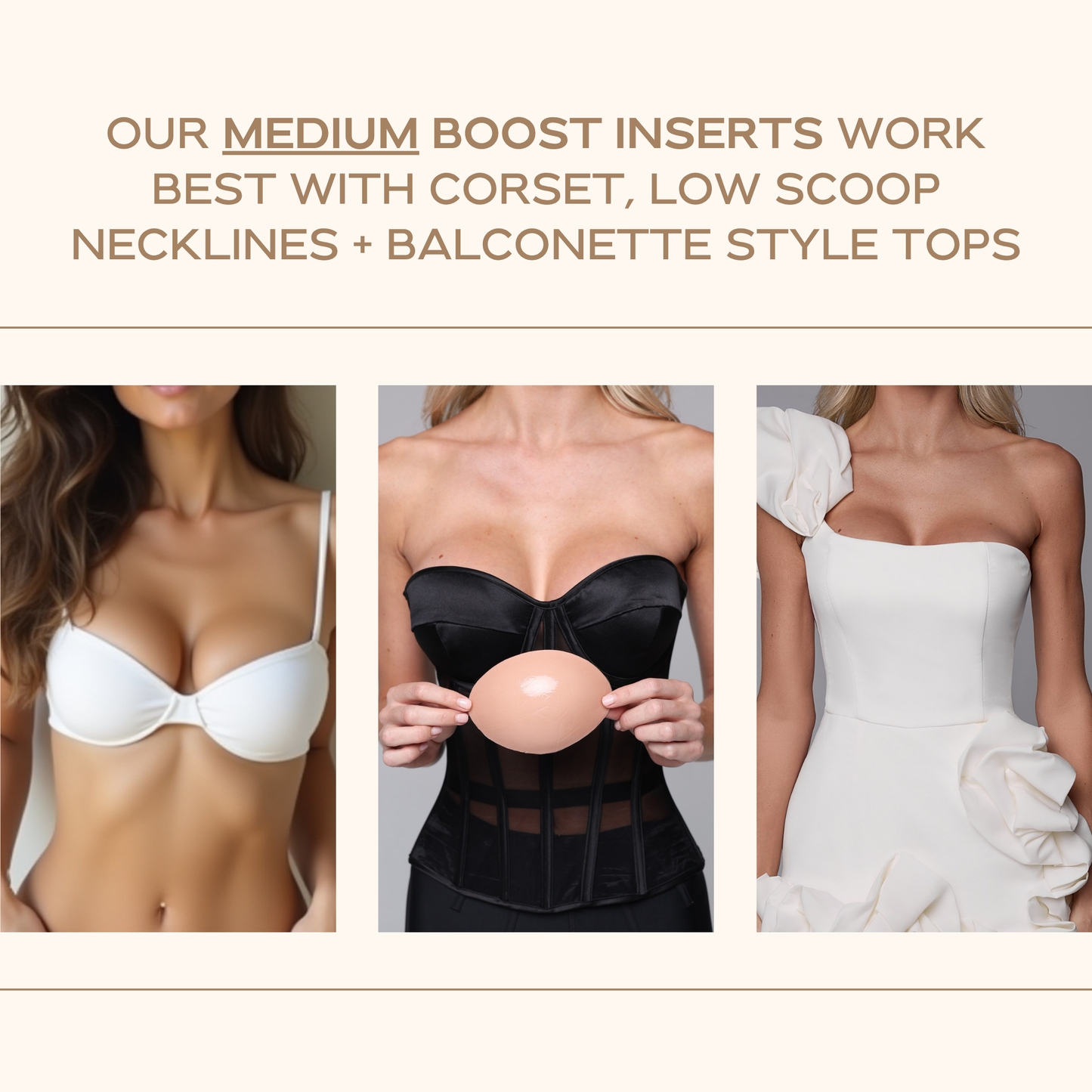 Medium Boost Inserts (Demi Shape)