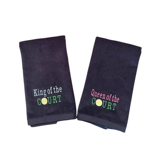 KING/QUEEN OF THE COURT EMBROIDERED TENNIS TOWELS: KING OF THE COURT