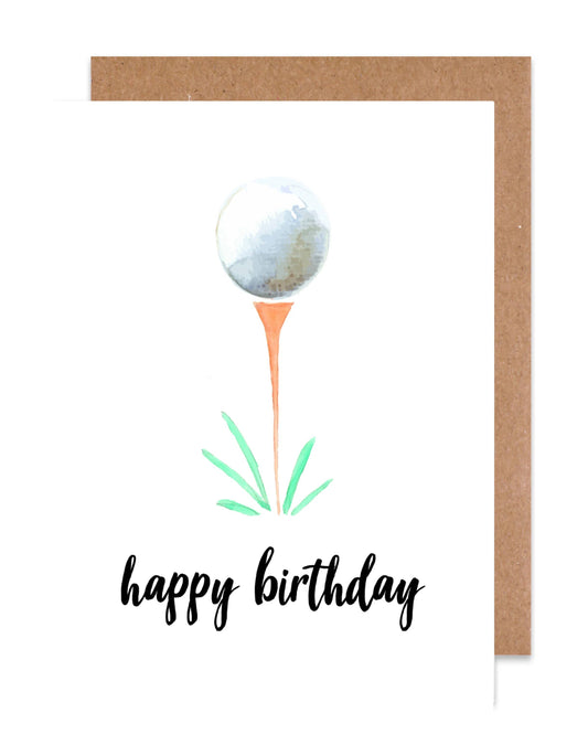Island haus co. Happy Birthday Golf Card