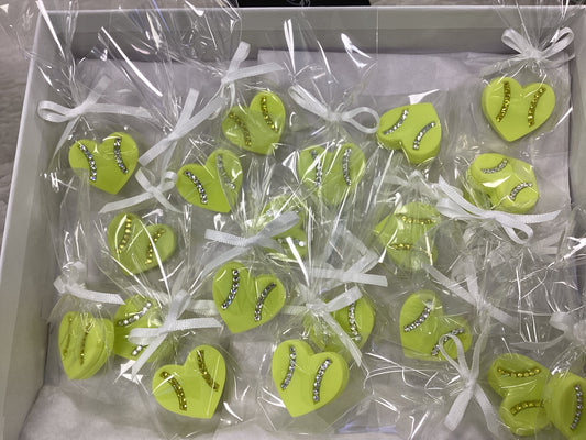 JA Sport Crystal Green Heart Dampners