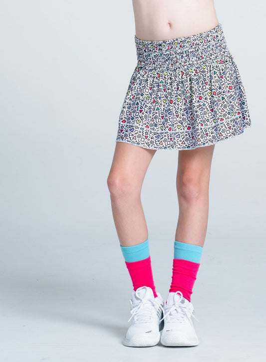 Retro Doodles Smocked Skirt
