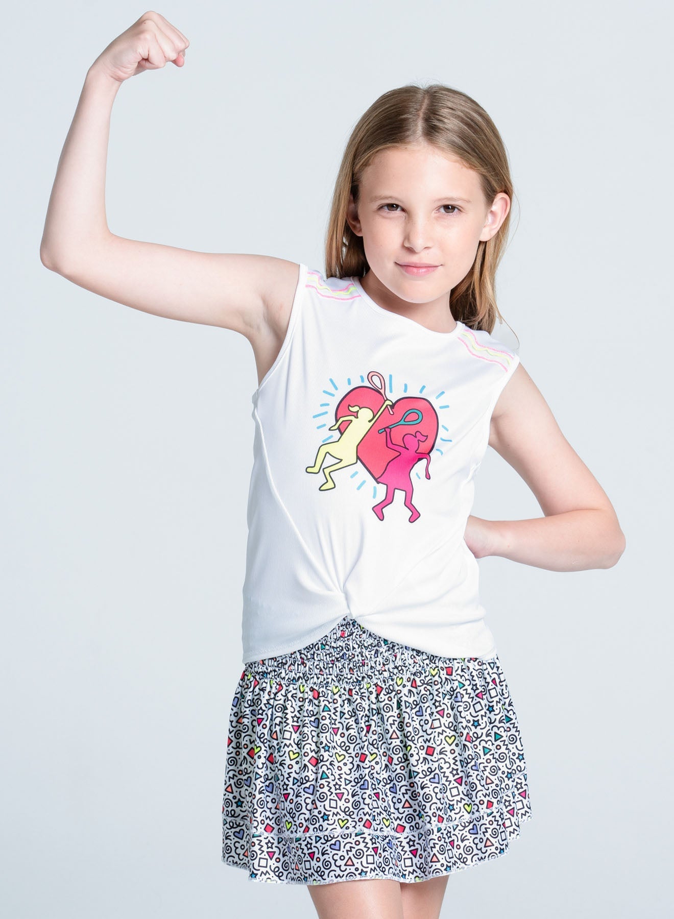 Retro Doodles Smocked Skirt