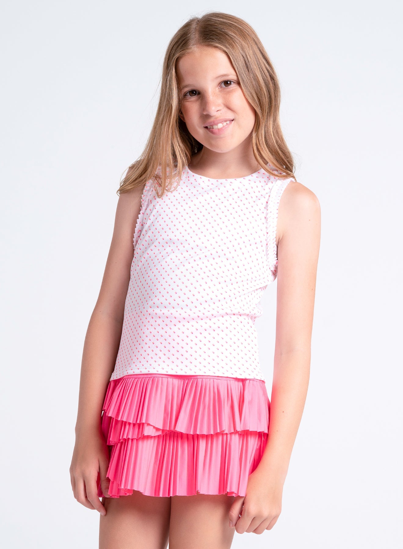Ripple Tier Pleated Skirt- Girls