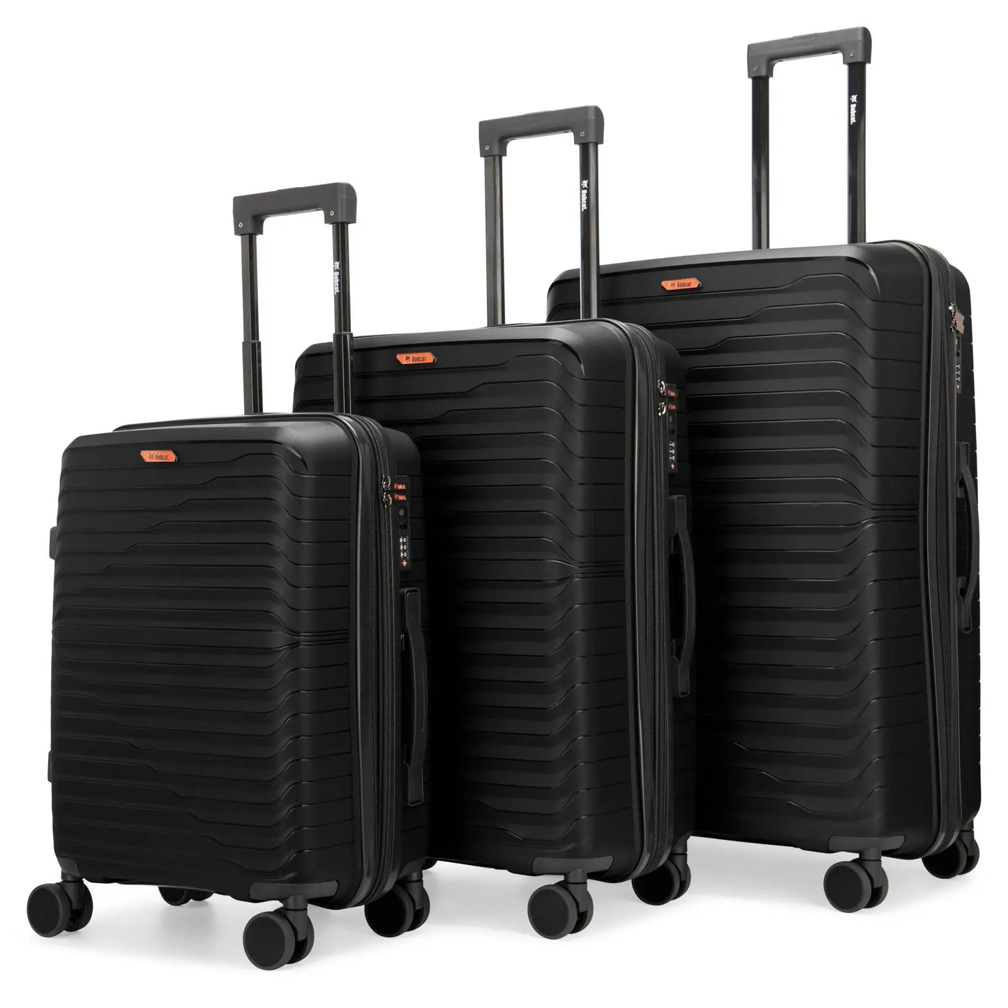 Excavator 3 Piece Expandable Tough Luggage Set
