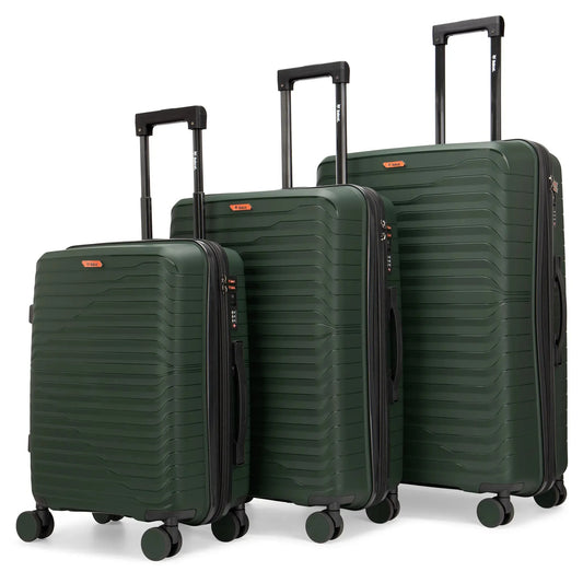 Excavator 3 Piece Expandable Tough Luggage Set