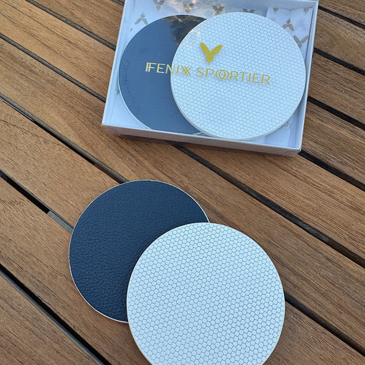 Serve in Style Coasters - White Golf & Navy