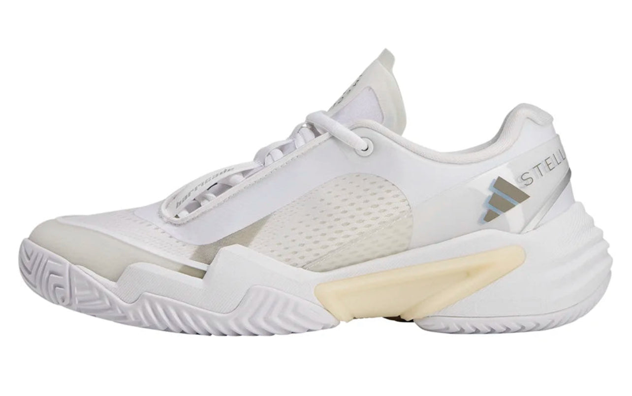 Women`s Stella McCartney Adidas Barricade Tennis Shoes Footwear White and Almond Milk