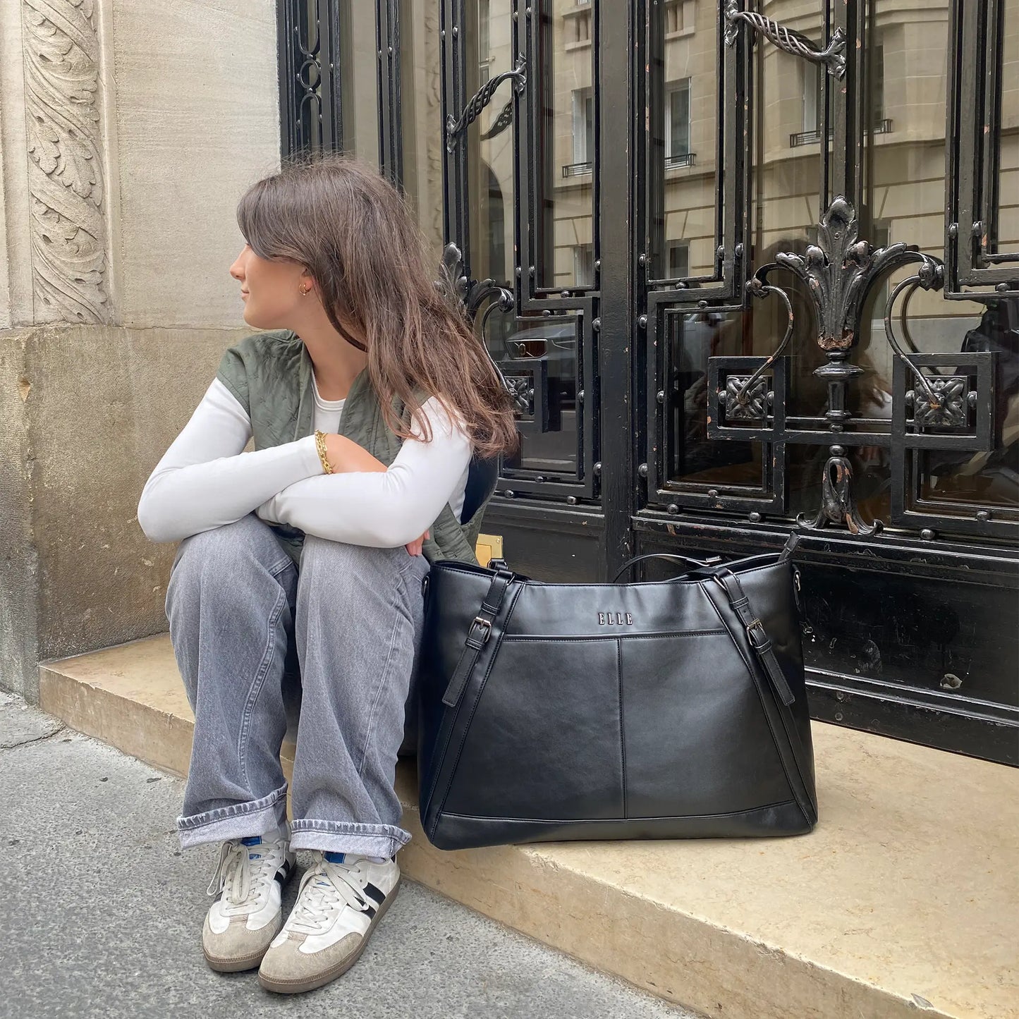 Leisure Luxe 33L Vegan Leather Weekender Tote Bag