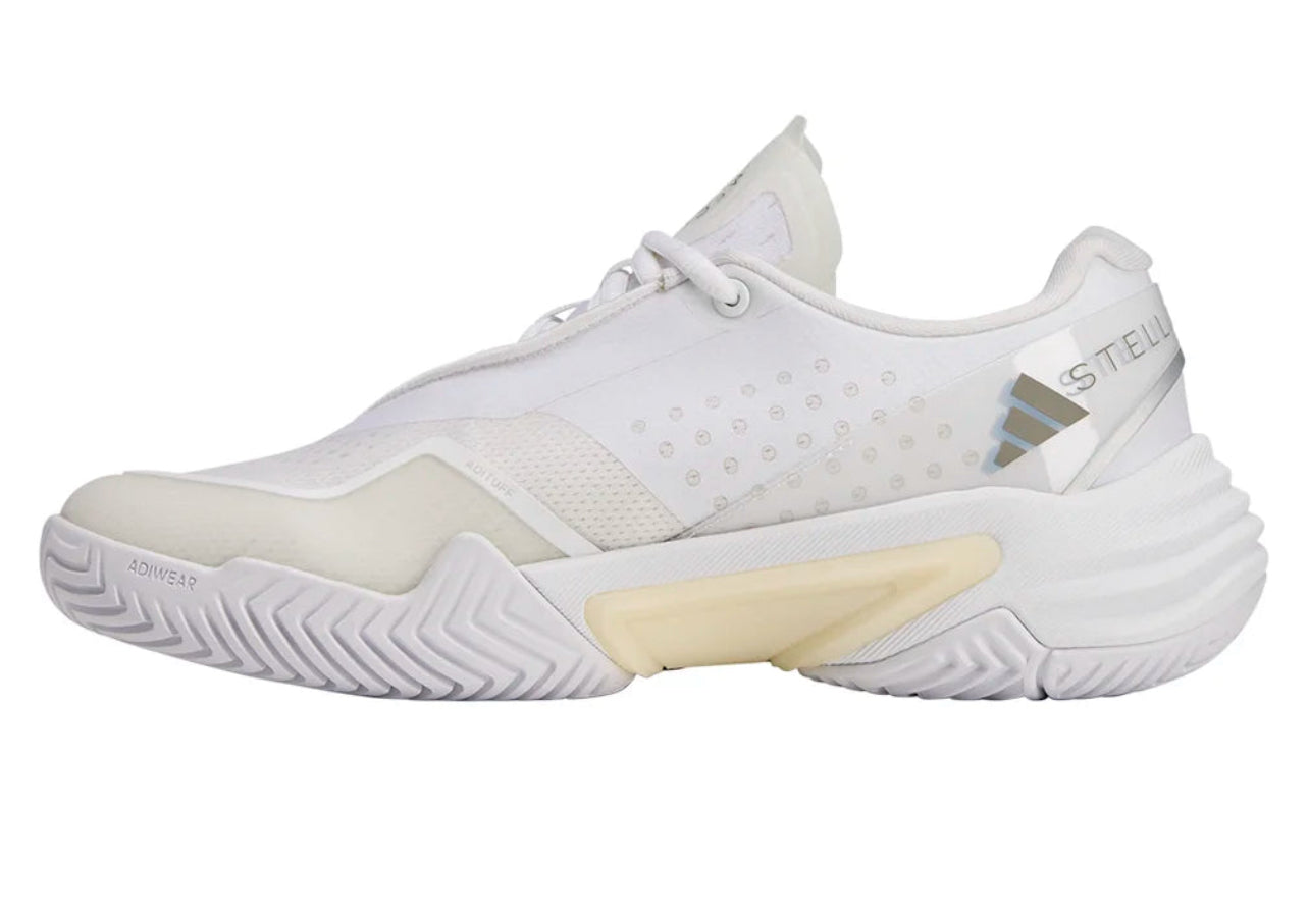 Women`s Stella McCartney Adidas Barricade Tennis Shoes Footwear White and Almond Milk