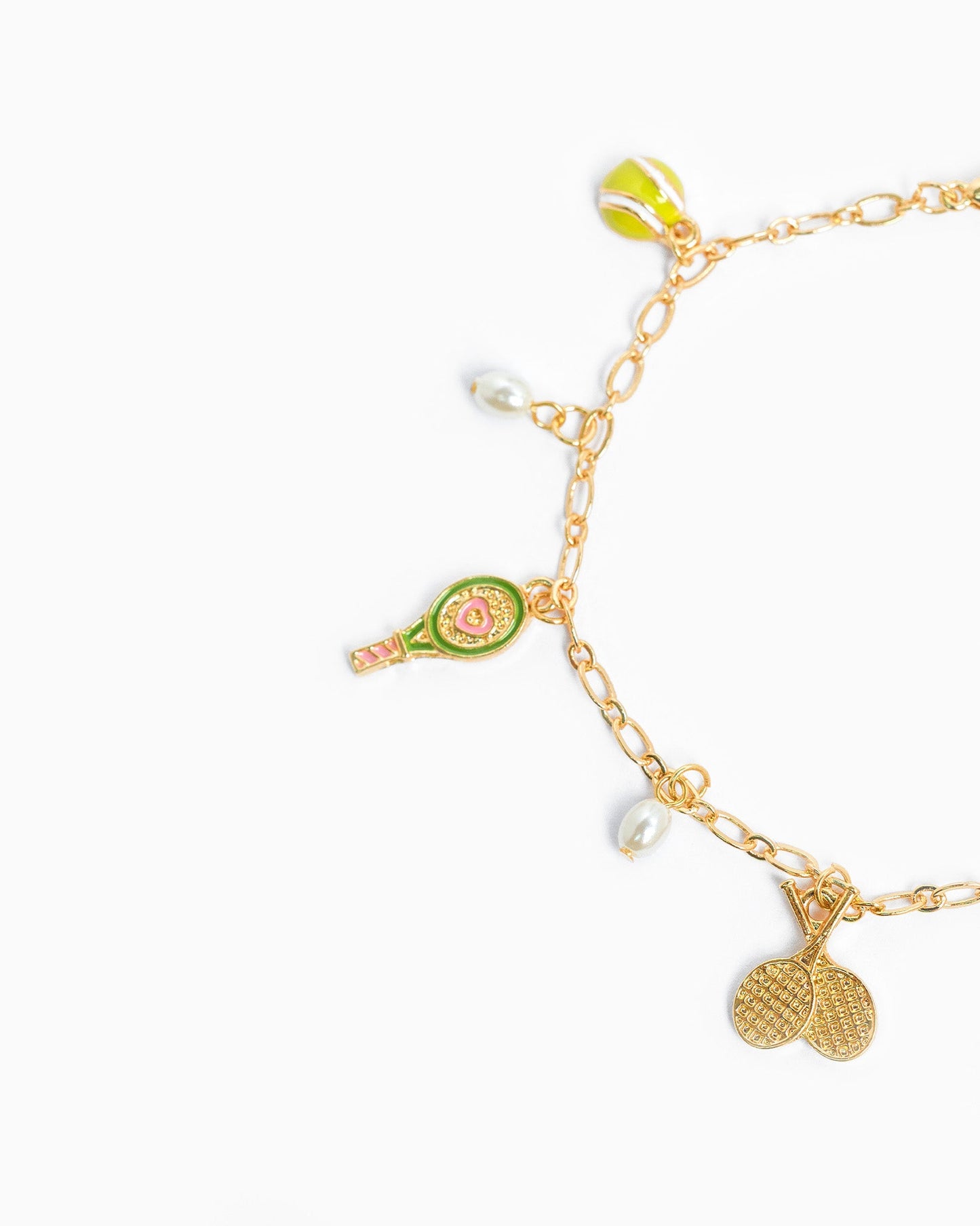 Tennis Court Color Charm Bracelet