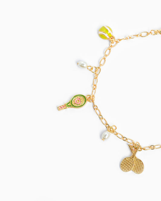 Tennis Court Color Charm Bracelet