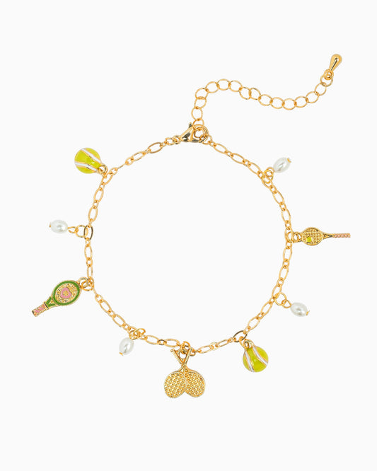 Tennis Court Color Charm Bracelet