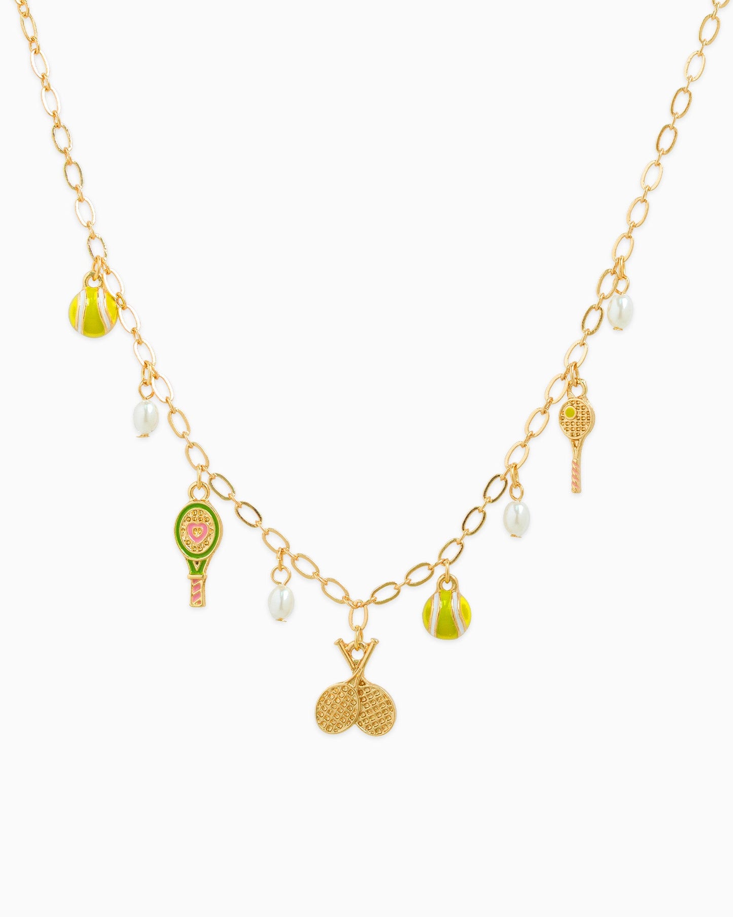 Tennis Court Color Charm Necklace