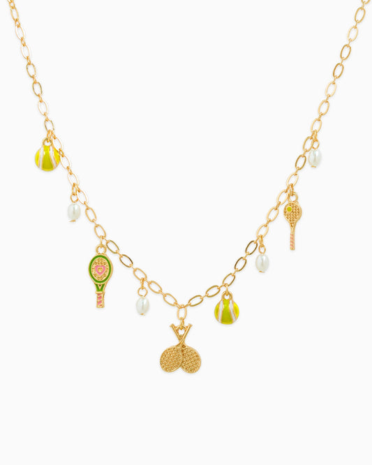 Tennis Court Color Charm Necklace