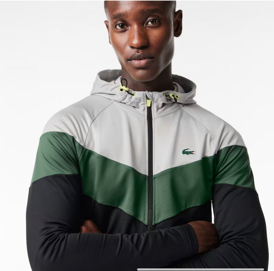 Lacoste Mens Stretch Fabric Sport Full Zip Sweatshirt