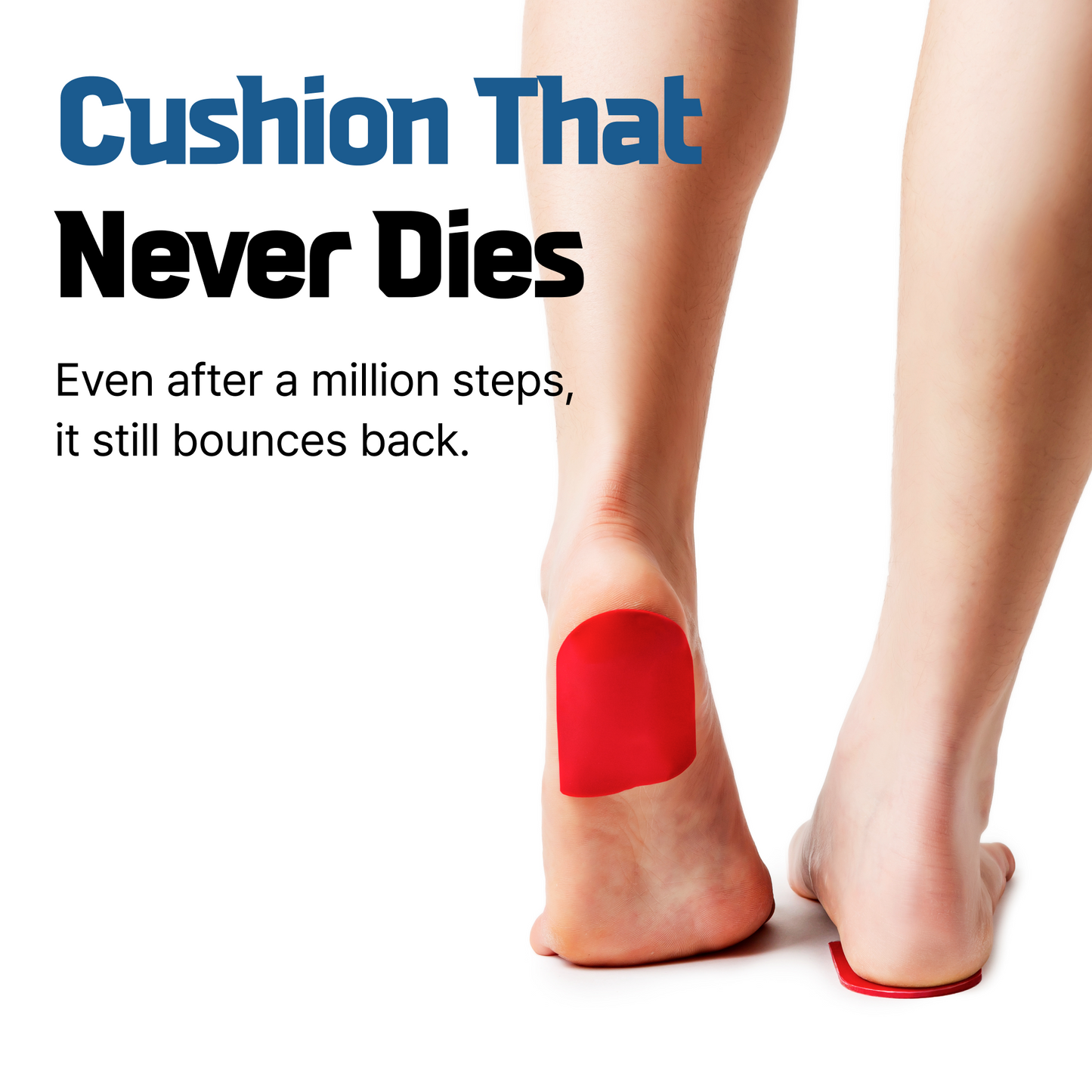 NEW! 1 Pair of RTP HEEL PAD XC v2 Red- Protect your joints while keeping your shoes feeling natural.