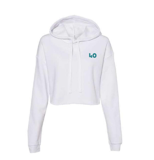 40 Love Ladies Cropped Long Sleeve Hoodie T-Shirt