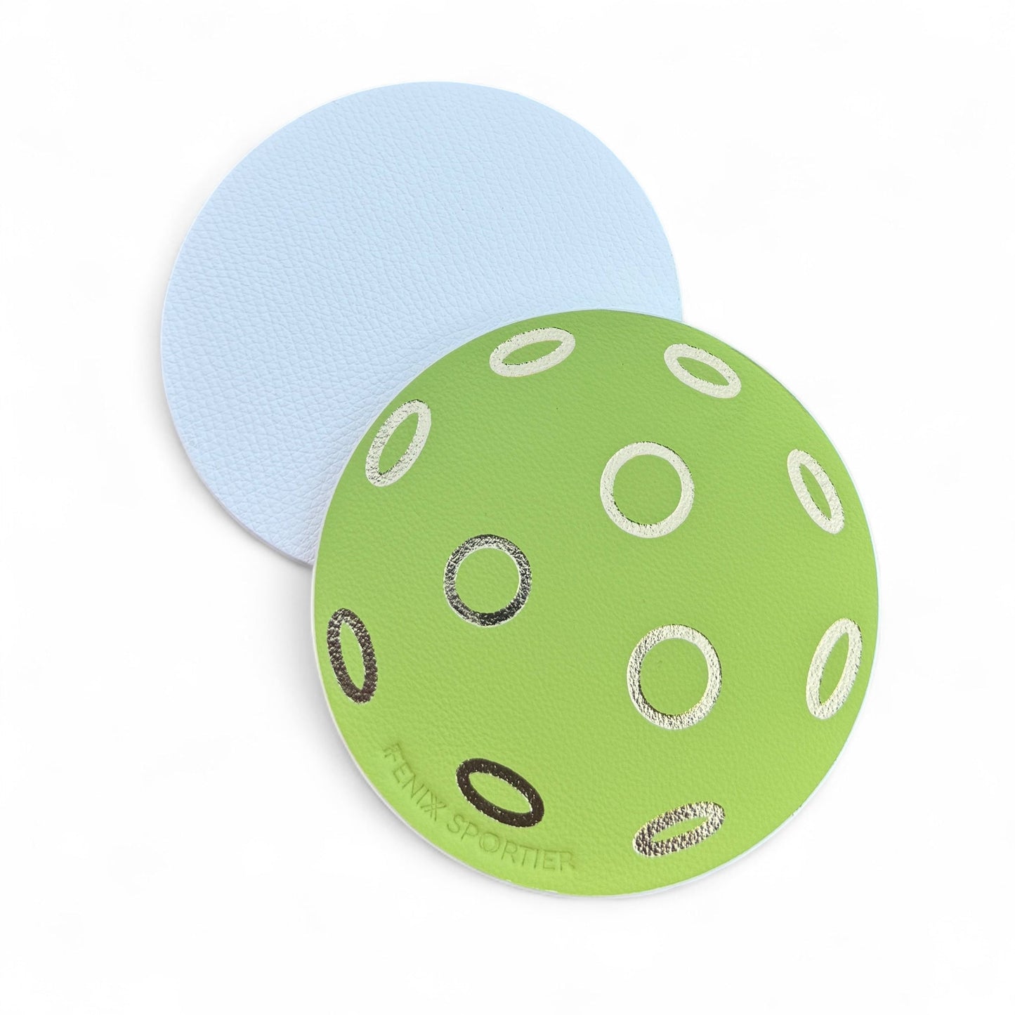 Serve in Style Coasters - Lime Pickleball & White