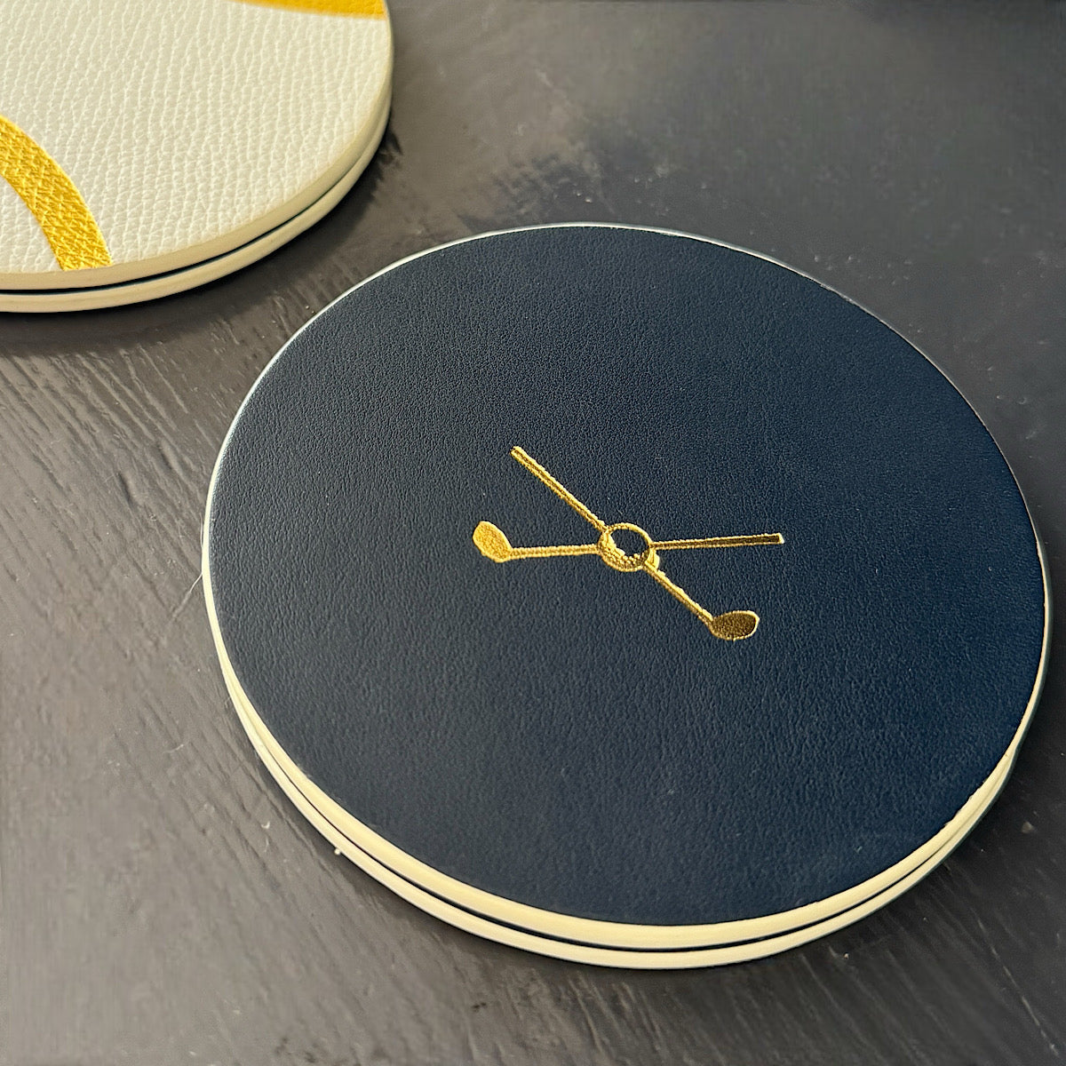 Serve in Style Coasters - White Golf & Navy