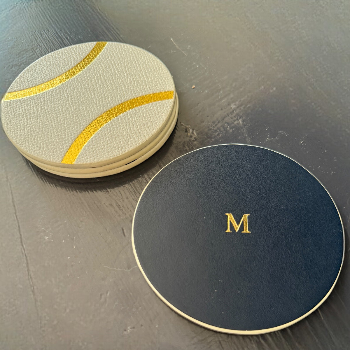 Serve in Style Coasters - White Golf & Navy