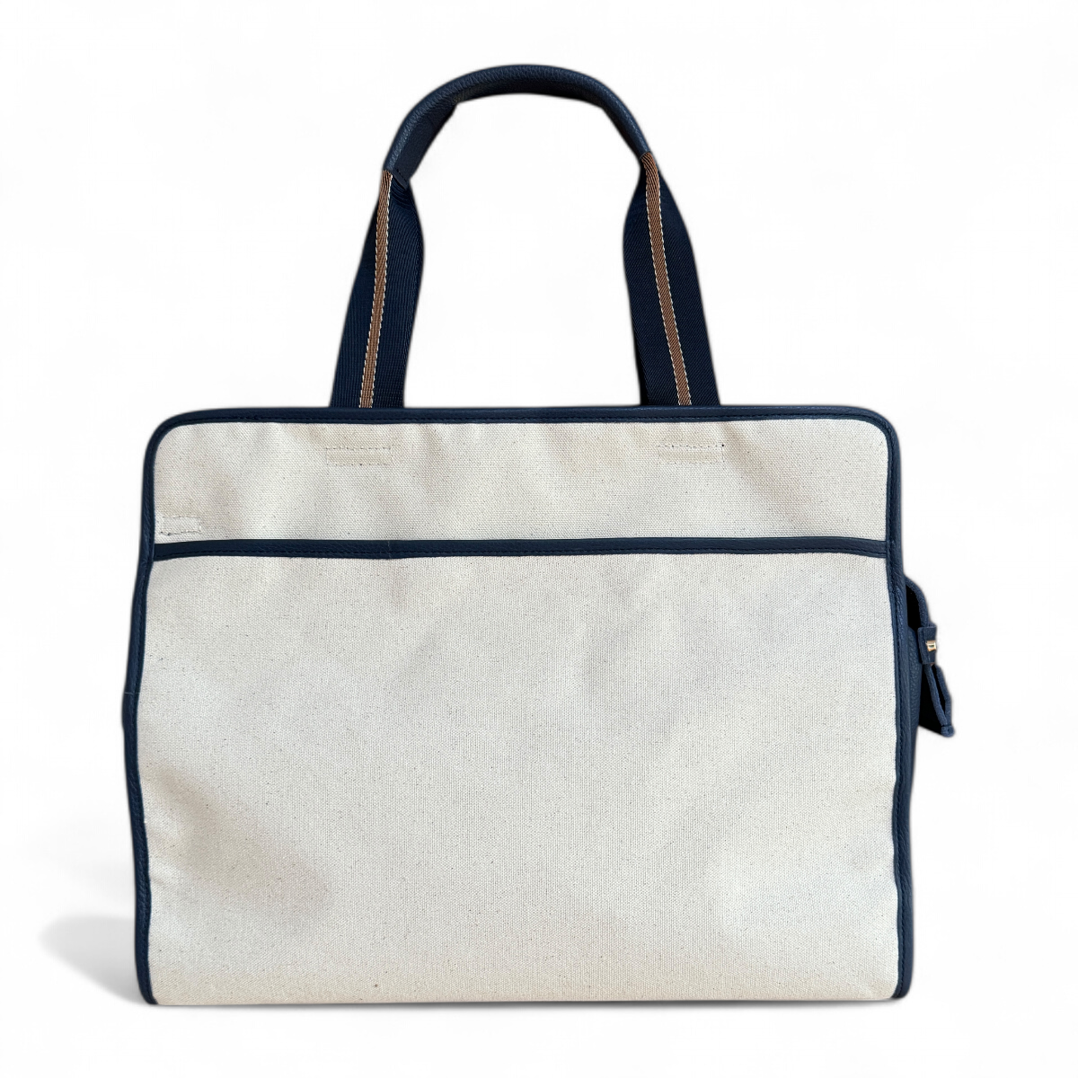 The LB Bag - Natural Canvas / Navy Leather