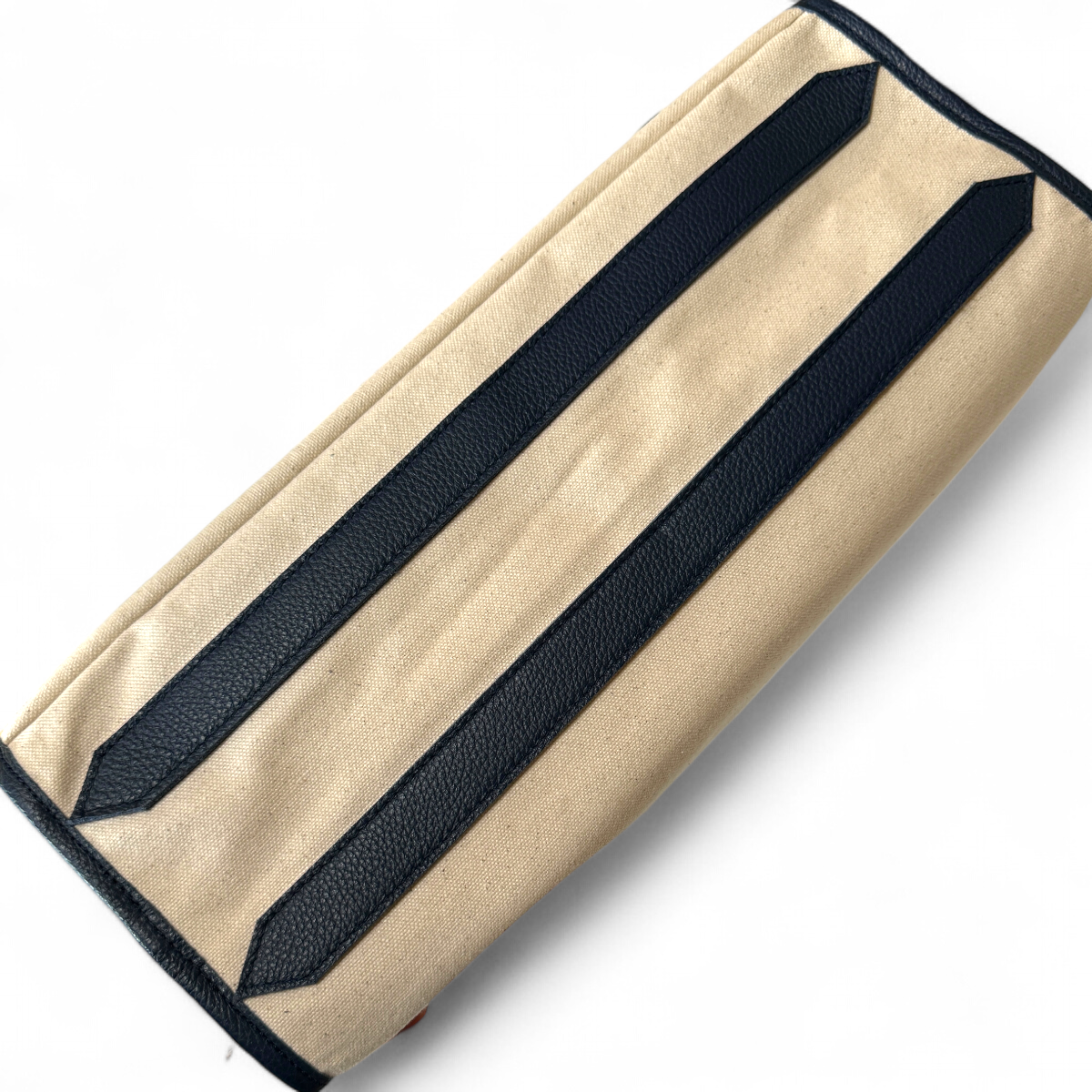 The LB Bag - Natural Canvas / Navy Leather