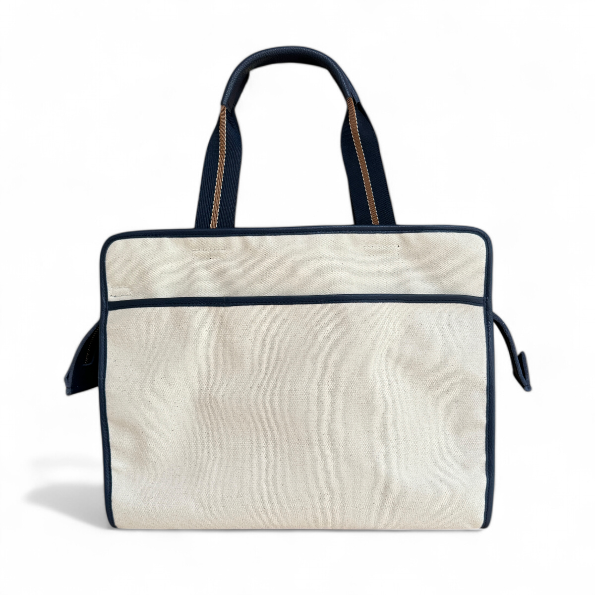 The LB Bag - Natural Canvas / Navy Leather