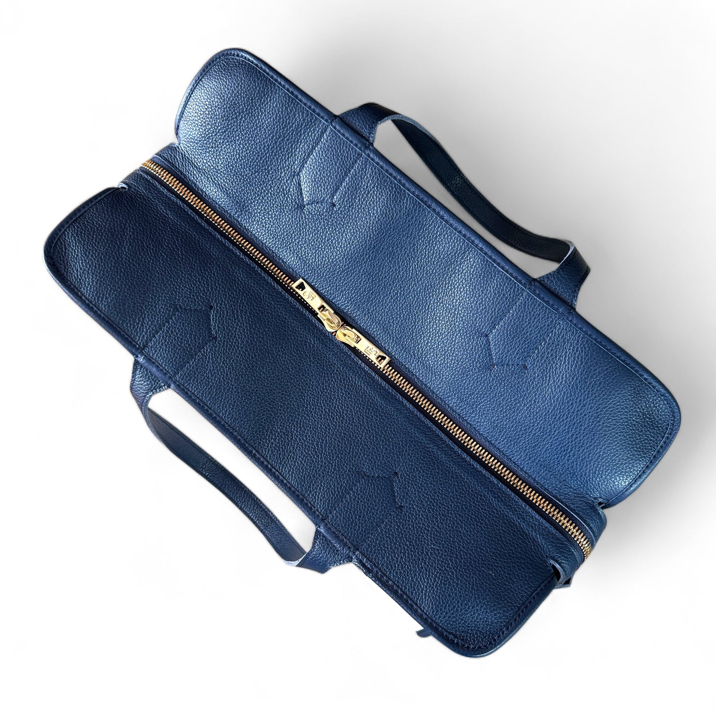 The LB Bag - Natural Canvas / Navy Leather