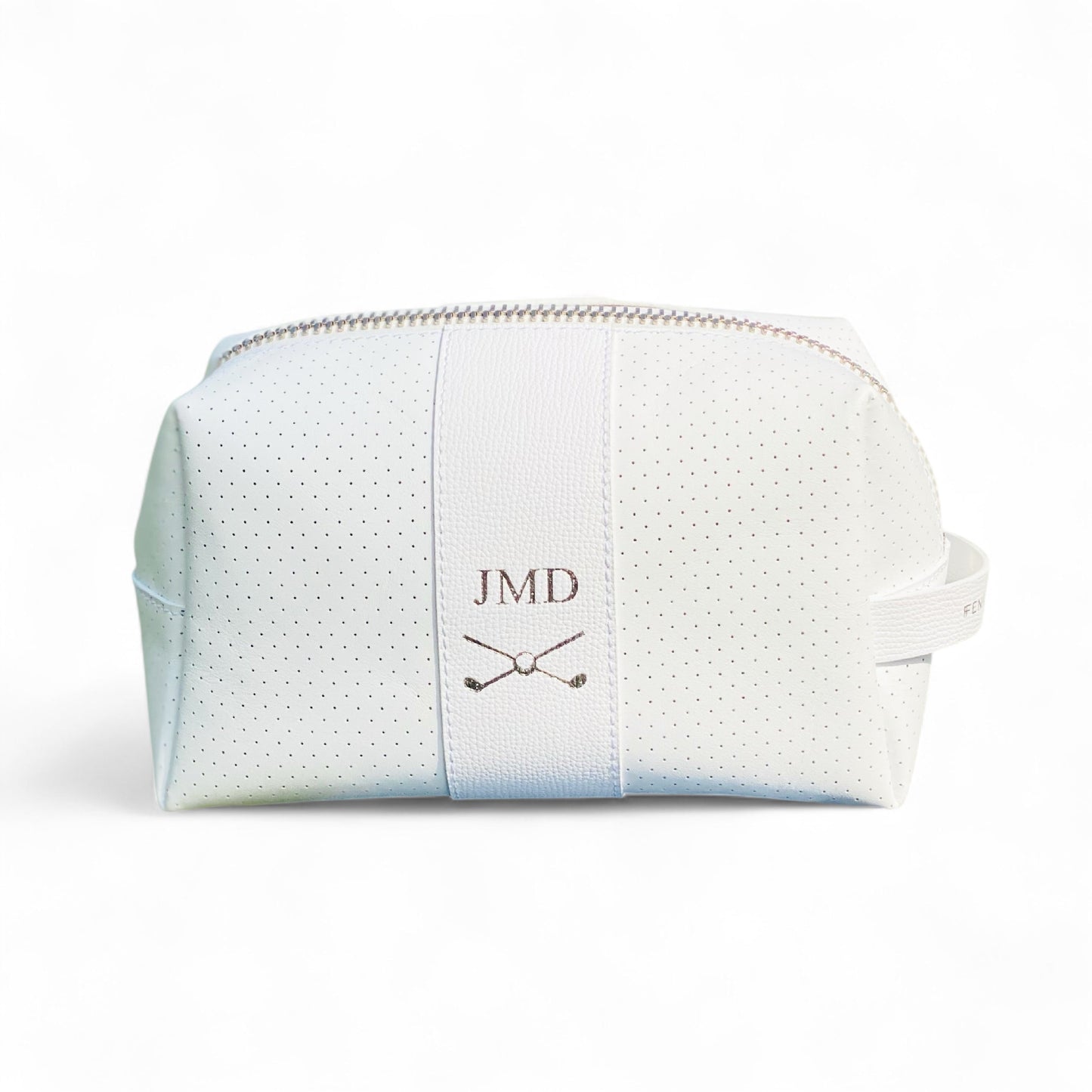 24/7 Bag - White Leather/Gold Zipper