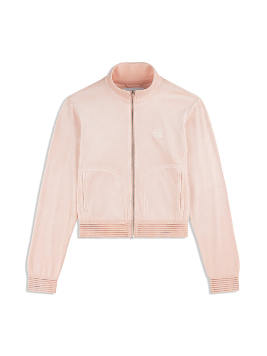 Piera Velour Track Jacket- Evening Sand