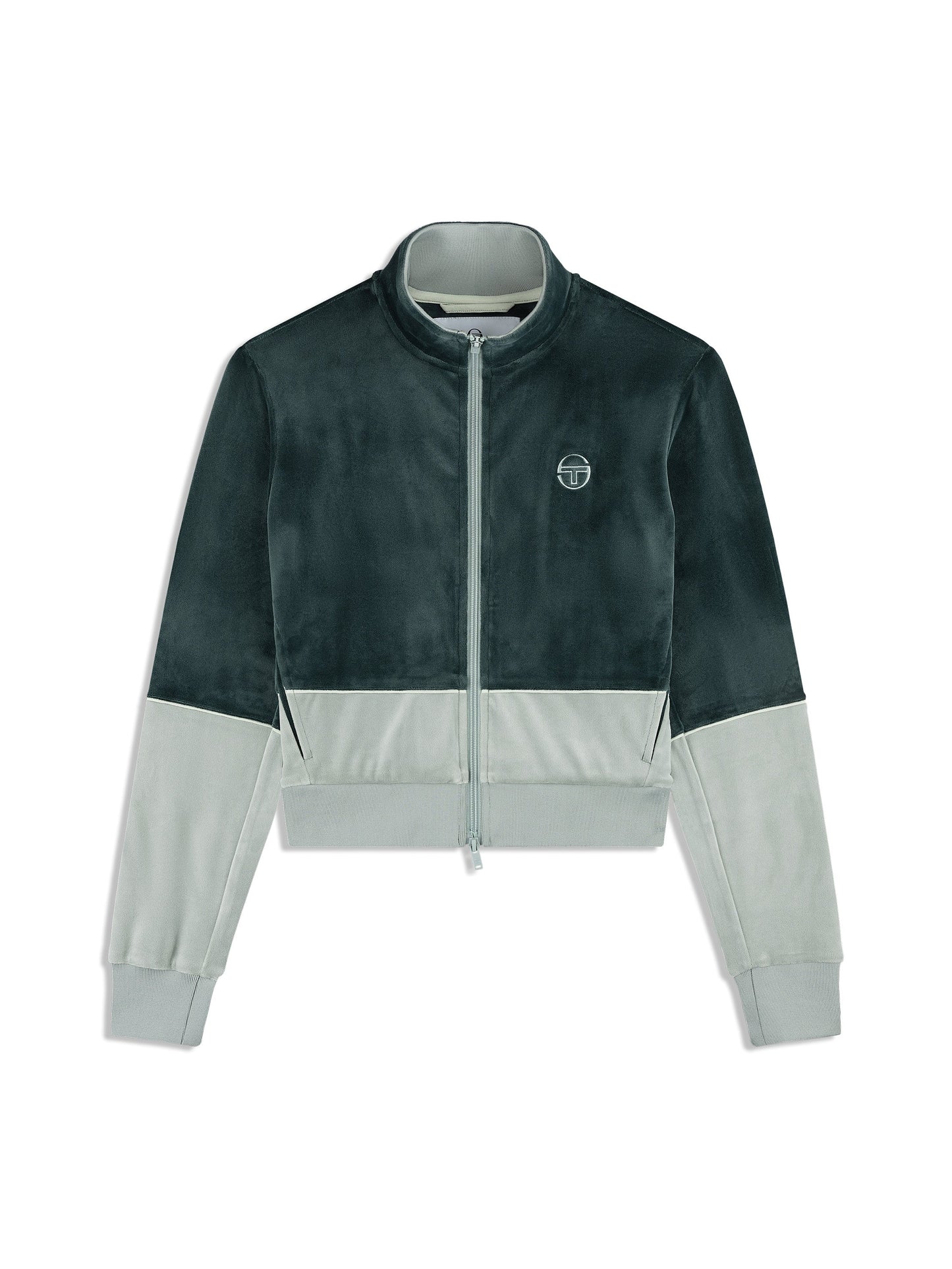 Lina Velour Track Jacket- Green Gables