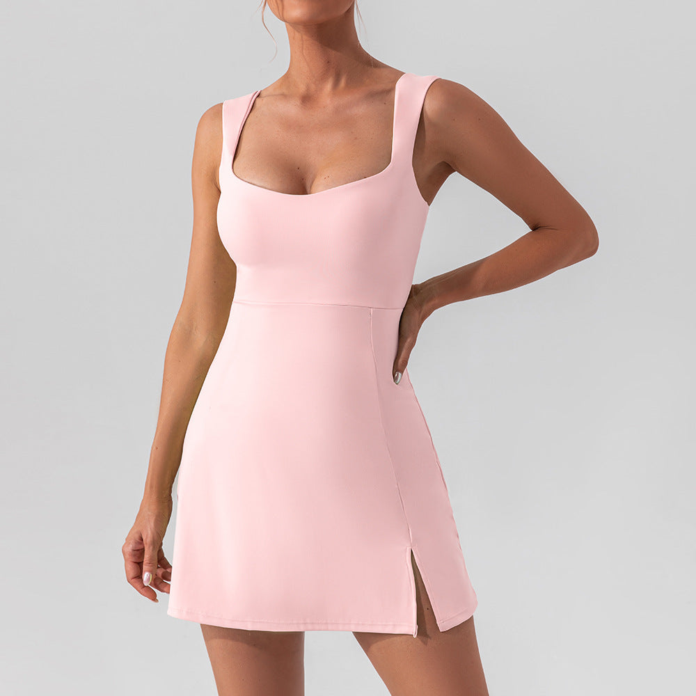 Sling Solid Color Yoga/Tennis/Golf Lightweight Breathable Sports Dress Women