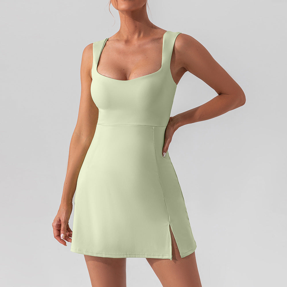 Sling Solid Color Yoga/Tennis/Golf Lightweight Breathable Sports Dress Women