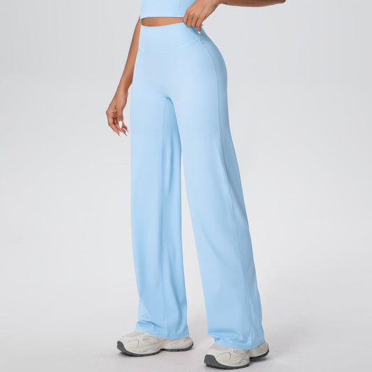 Yoga Pants Thin Skin Friendly High Waist Straight Pants Loose Thin Yoga Wear Sports Outdoor Workout Clothes