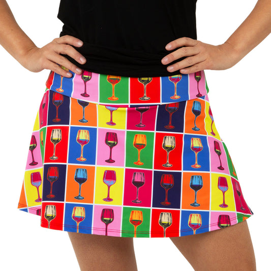 Red Winehol Swing Skirt