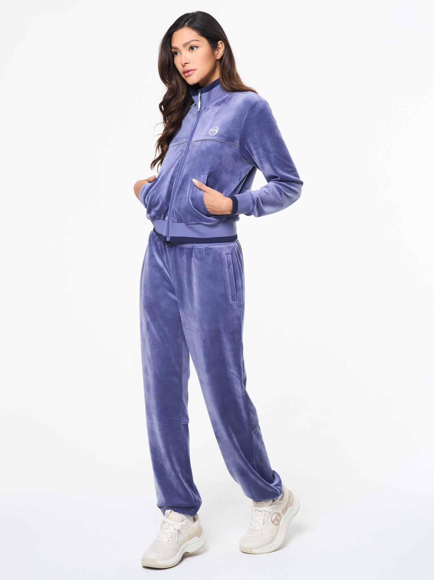 Leta Velour Jacket-Heron