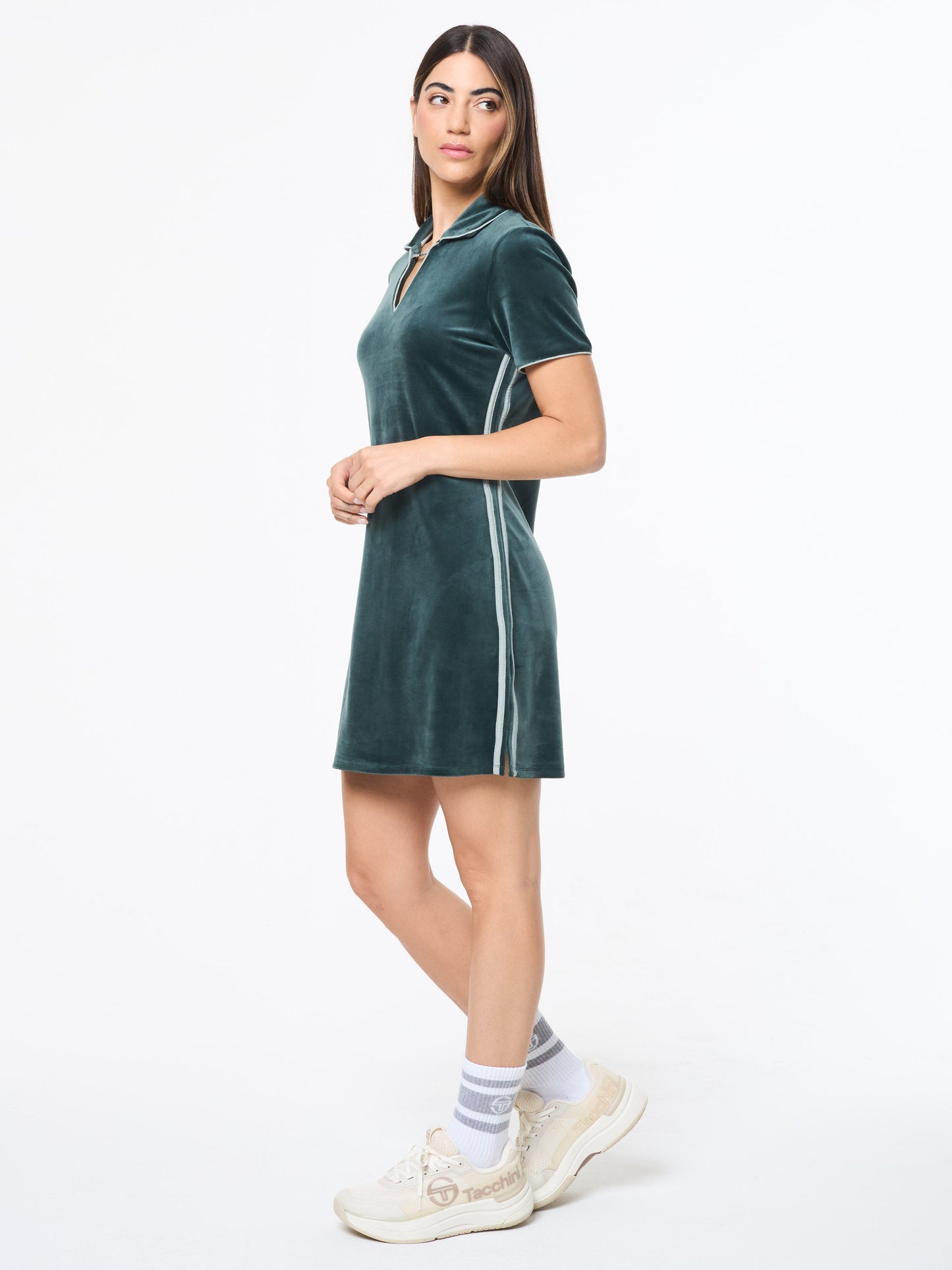 Lina Velour Dress- Green Gables