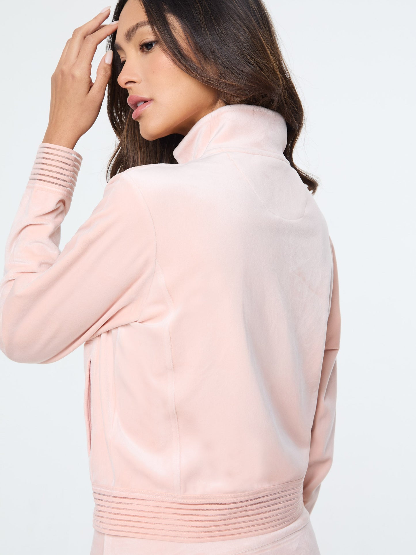 Piera Velour Track Jacket- Evening Sand