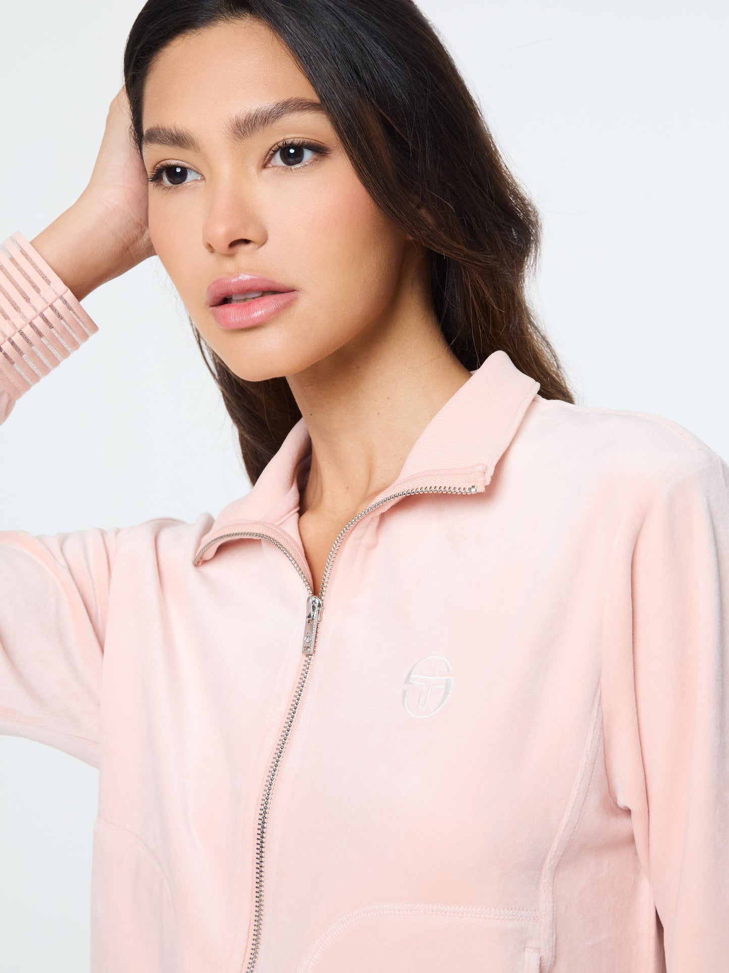 Piera Velour Track Jacket- Evening Sand